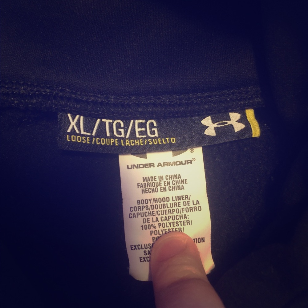 Under Armour Hoodie (Black w White UA Symbol)